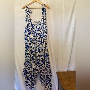 Alexis by Target 1X Asymmetrical Sundress Blue and
White Cocktail Garden Party